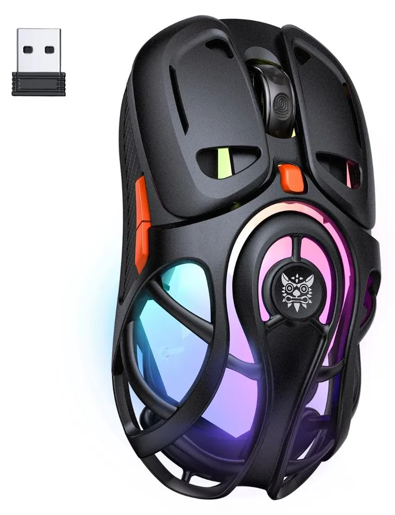 Souris Tri-Mode D02 Noire en ABS - 9 Boutons et Ergonomie 12.5cm INF