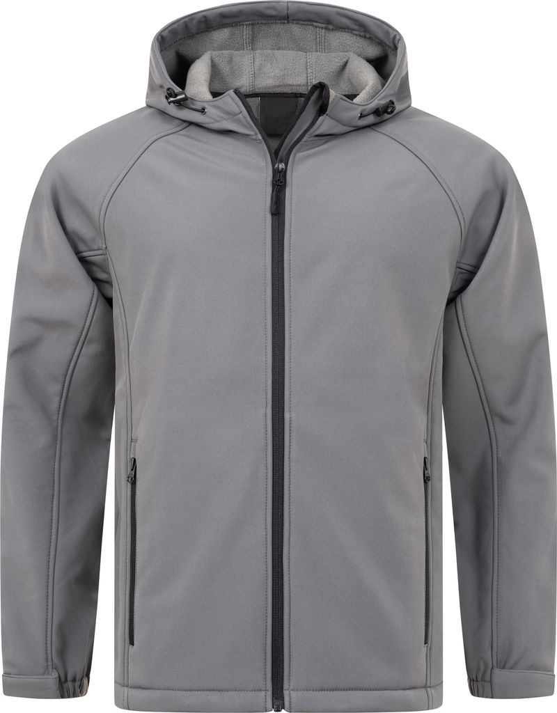 Mivaro Herren Softshelljacke mit Kapuze in Grau - Arbeitsjacke, wasserdicht & winddicht, atmungsaktiv, Regular Fit, Größen S bis 5XL
