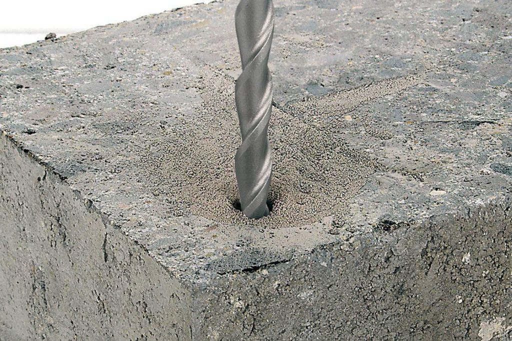wolfcraft GmbH 1 Hammer-Schlagbohrer Professional, Bohrer, Hammer drill bit, 1 cm, 210 mm, Künstlicher Stein, Beton, Naturstein, 15 cm