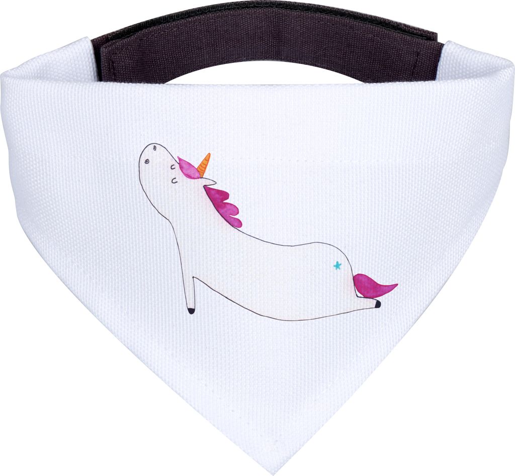 Mr. & Mrs. Panda Tuch Einhorn Yoga - Weiß - Geschenk, Einhörner, für Hunde, Witzig, Unicorn, Halstuch, Sport, Schal, Bandana, Lustig, Hund, Hund...