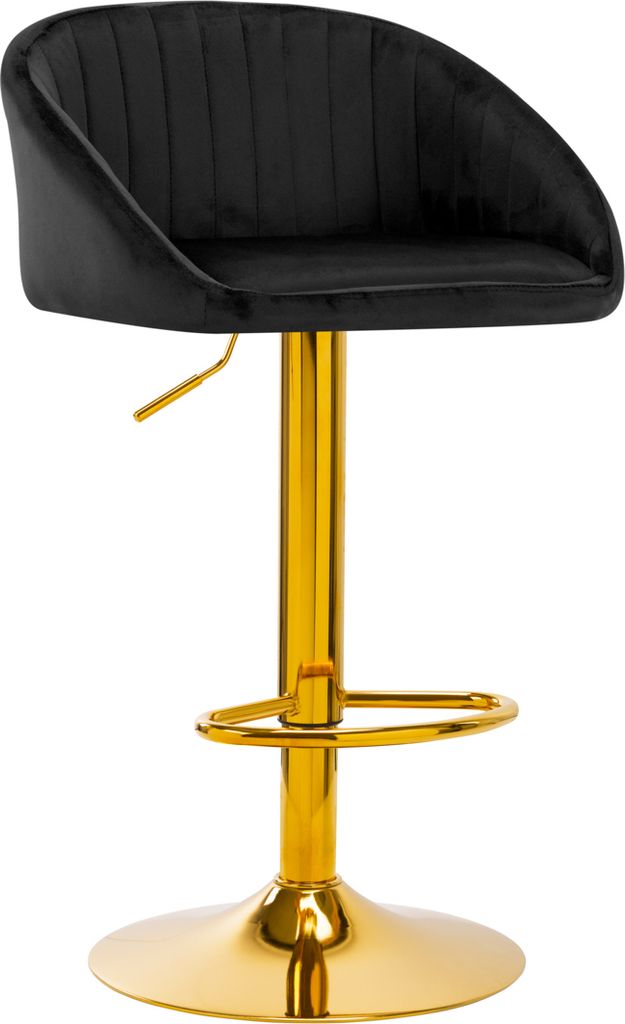 Kosmetik-Barstuhl QS-B16G VELVET BLACK