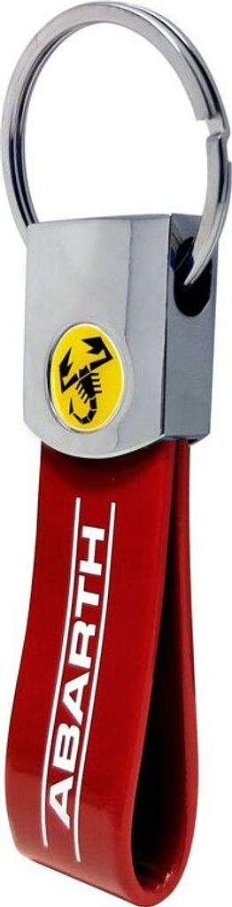 Abarth Offizielle Schlüsselanhäng, Rot mit Gelbem Skorpion