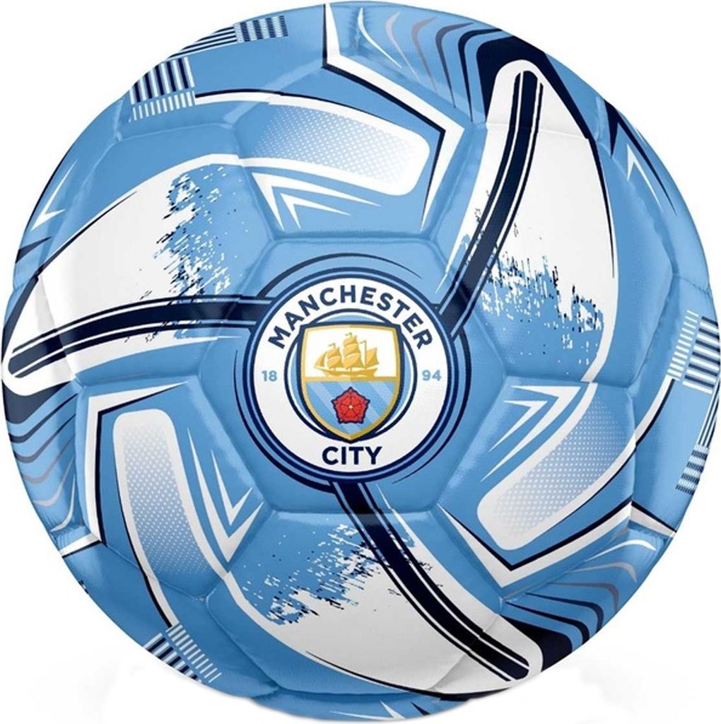Manchester City FC - Fußball Turbine Muster RD3918 (5) (Himmelblau/Weiß/Schwarz)