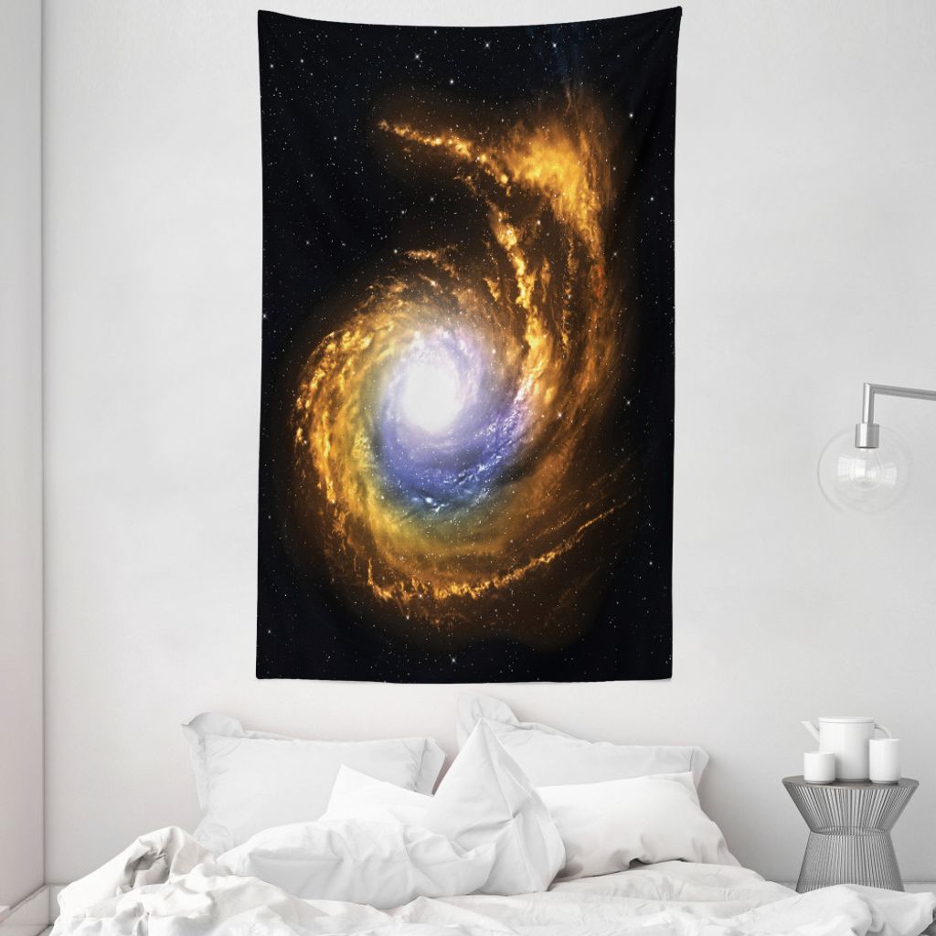 ABAKUHAUS Galaxis Wandteppich und Tagesdecke, Kosmischer Nebel Wolke aus Weiches Mikrofaser Stoff Waschbar ohne Verblassen Digitaldruck, 140 x 230 ...