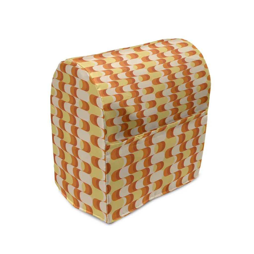 Housse de protection pour robot de cuisine motif rétro Half Moon orange