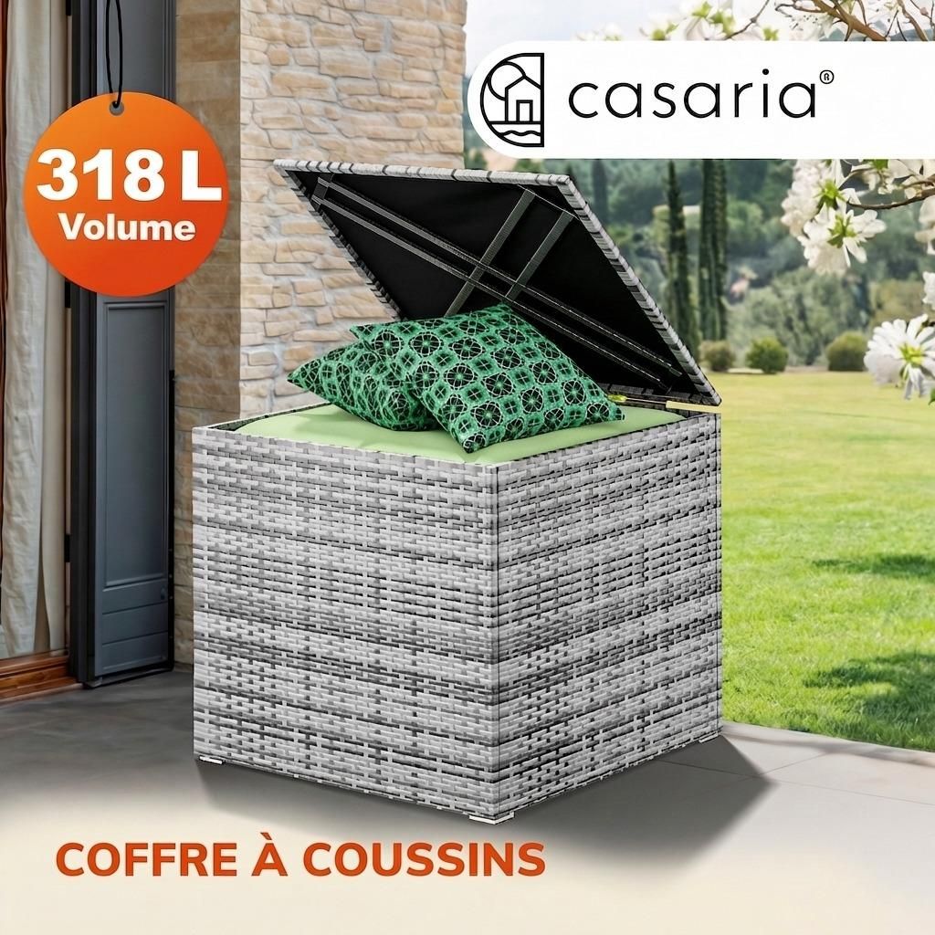 Casaria Coffre de rangement 318 L avec couvercle 75x75x70cm Image du produit 
