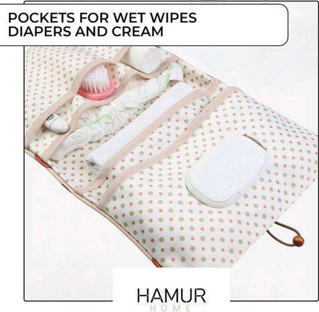 Baby-Organizer 2 in 1 für unterwegs - Kleiner Make-up-Tas mit Crème-Doekjes und Luiertas-Organizer
