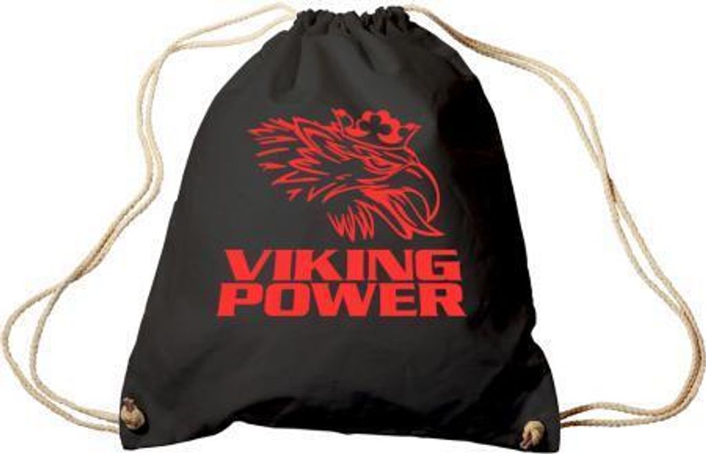 Turnbeutel mit Aufdruck - Viking Power - 65114 - Sporttasche Rucksack Trend-Bag