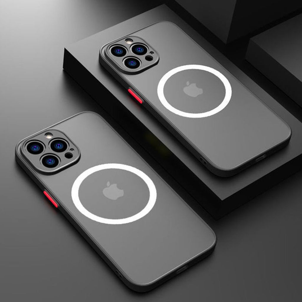 Magsafe Hülle Handy Schutz Case Bumper Für iPhone 13 Pro Max Schwarz