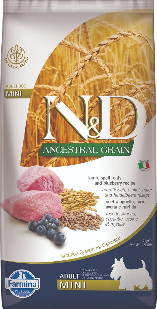 Farmina N&D Dog Ancestral Grain Lamm Adult Mini 7kg Produktbild 
