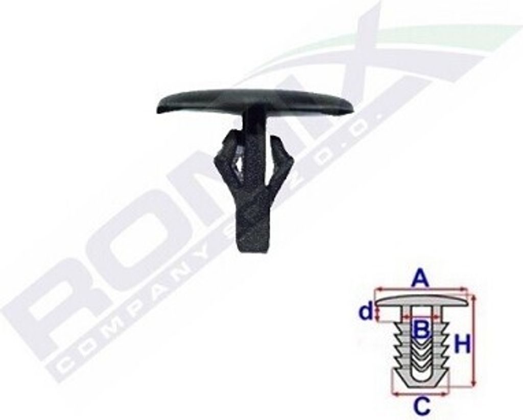 10x ROMIX C70174 Clip motorseitig