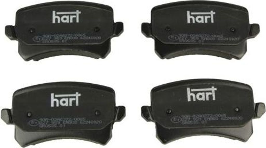 HART 227 959 Bremsbelagsatz, Scheibenbremse OE 3C0698451F kompatibel mit A6 4F, Q3, Alhambra, CC, Passat Alltrack, Passat 3C, Passat 3B, Passat CC,...