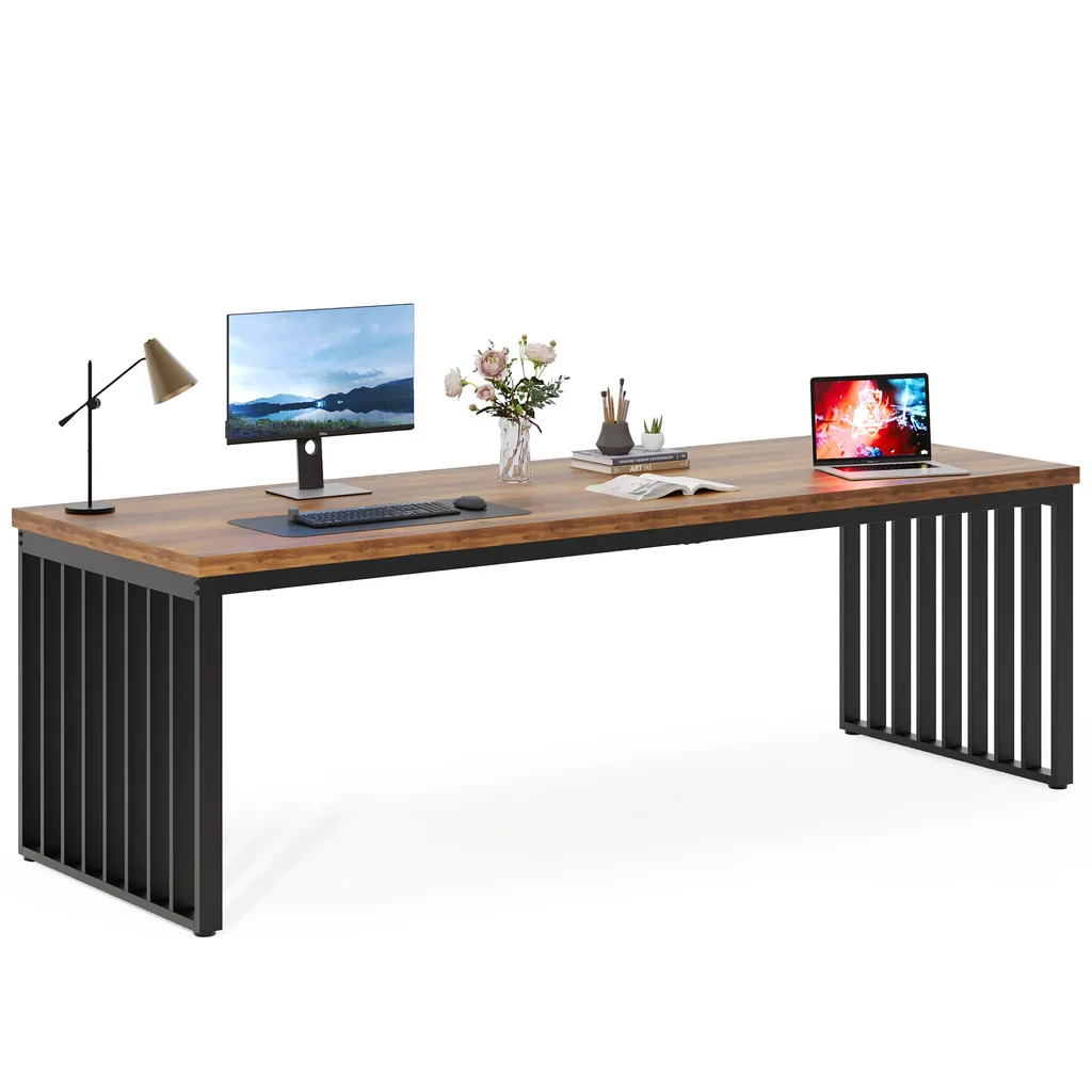 Poste de Travail 180 cm Idéal Bureau à Domicile et Multitâche Professionnel - 5