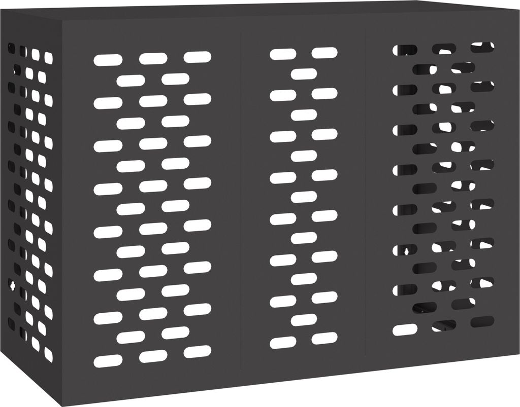 Best Möbel Klimaanlagenabdeckung Schwarz 110x50x80 cm Stahl - Klima- & Heizgeräte Zubehör CL38366