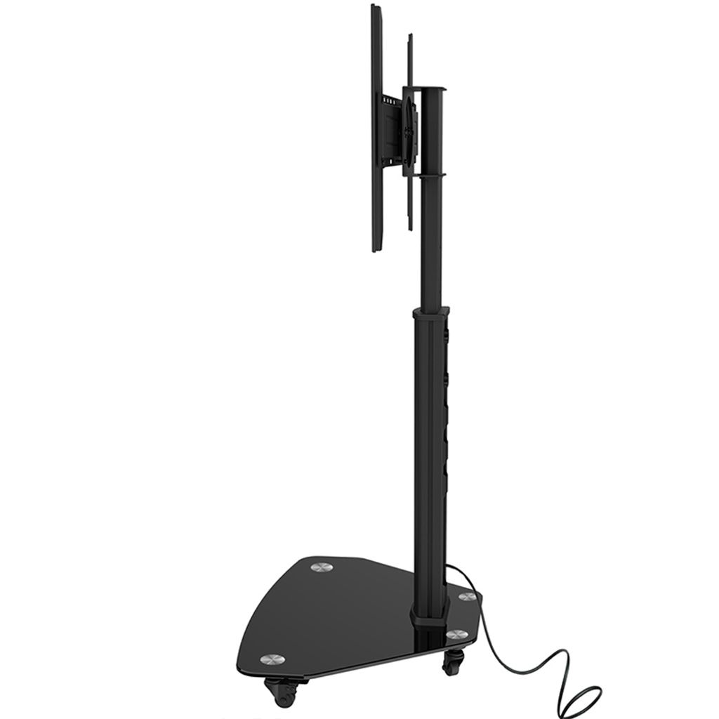 XTRARM Proton 100 TV Ständer - Mobil Mit Steckdosen Bis 75 Zoll