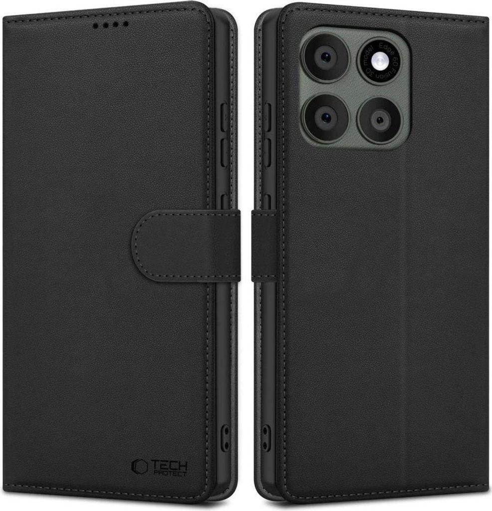Tech-Protect Wallet Hülle für Motorola Edge 60 Pro - Schwarz KP39578