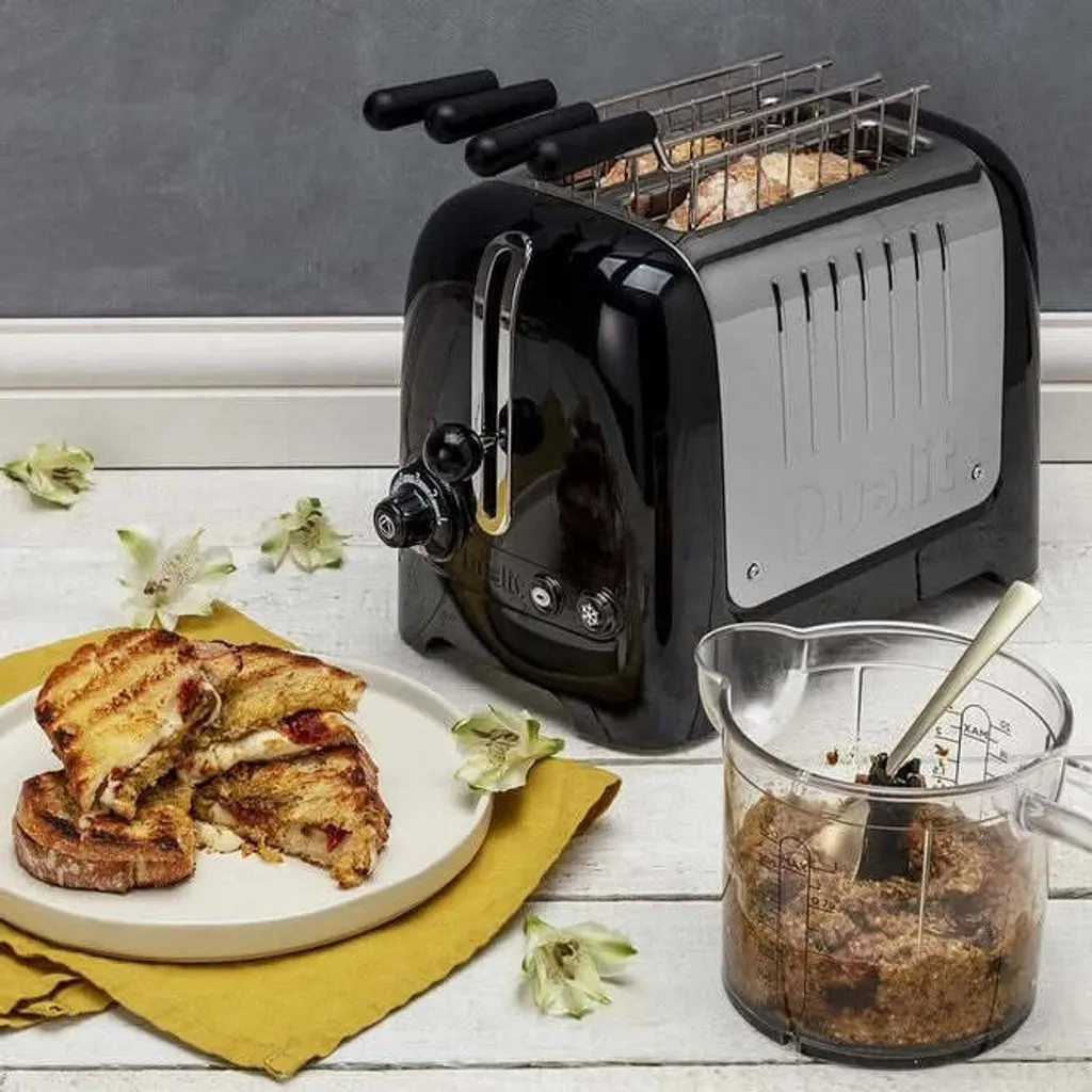 Grille-pain 2 fentes Dualit Lite noir 1200W pour pain épais et bagel