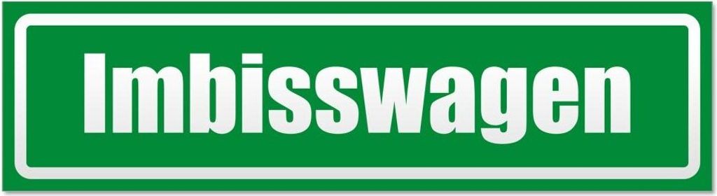 Kiwistar - Autoaufkleber - Grün - 45 x 12 cm - Imbisswagen invertiert - Hinweis Aufkleber Sticker für Auto, Kfz, Fahrrad, PKW, LKW