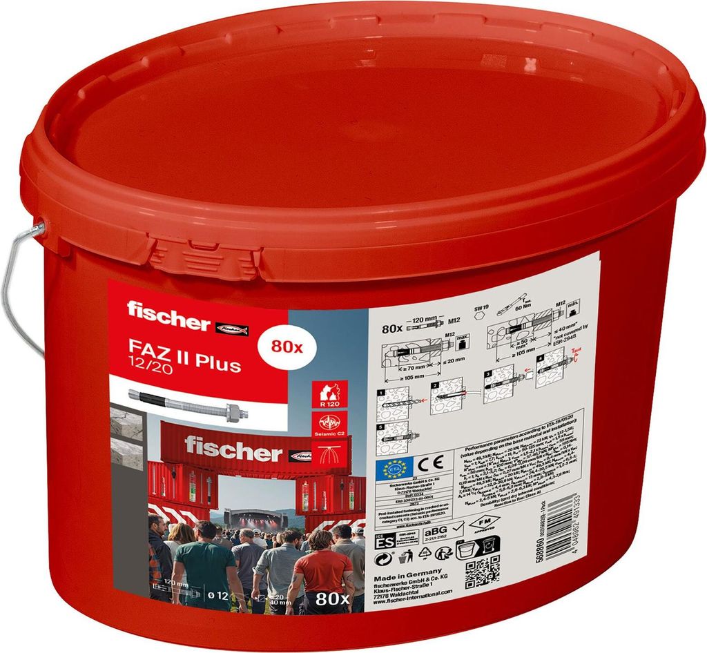 fischer FAZ II Plus 12/20 ancoraggio a bullone in secchio Immagine del prodotto 