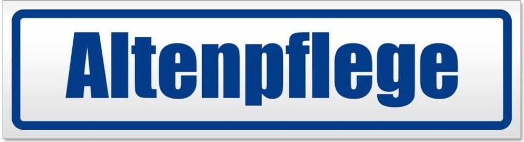 Kiwistar Altenpflege Magnetschild Schild magnetisch - 45cm Verkehrsblau - Magnetfolie für Auto PKW Kfz