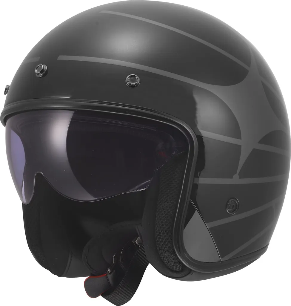 Casque LS2 OF601 Bob II Cosmic Jethelm 2XL - Design Rétro Carbone