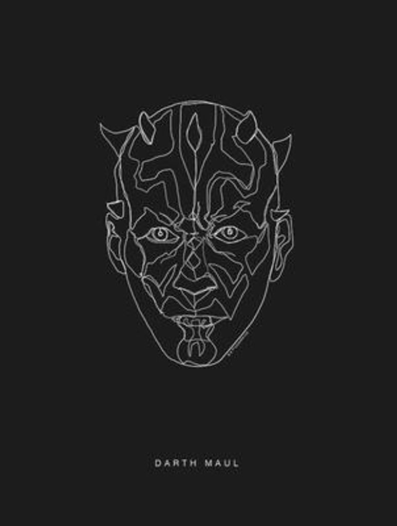Poster Star Wars Lines Dark Side Maul 30x40 cm