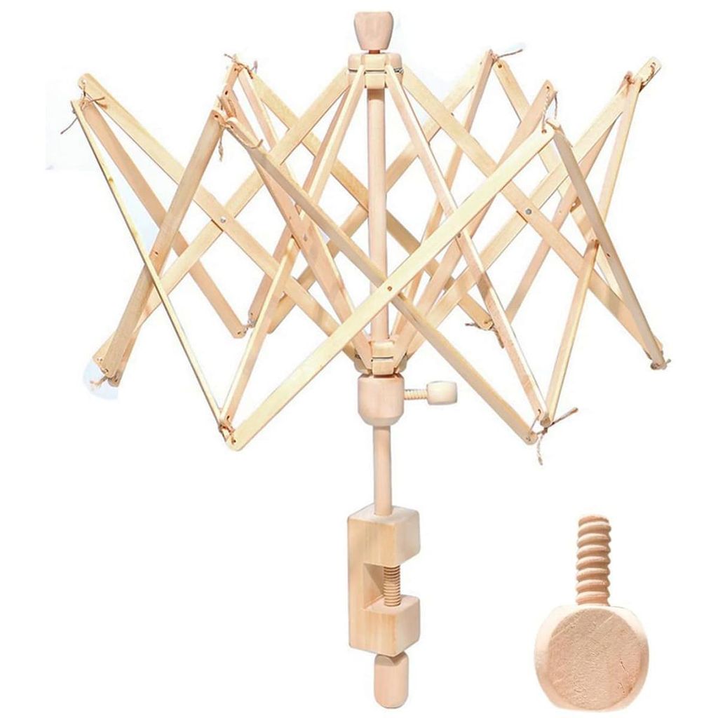 Garnwickler, hölzerner, schirmförmiger Garnwickler, Zubehör zum Aufwickeln von Häkelnadeln, ein tolles Geschenk für Häkelbegeisterte und Stri...