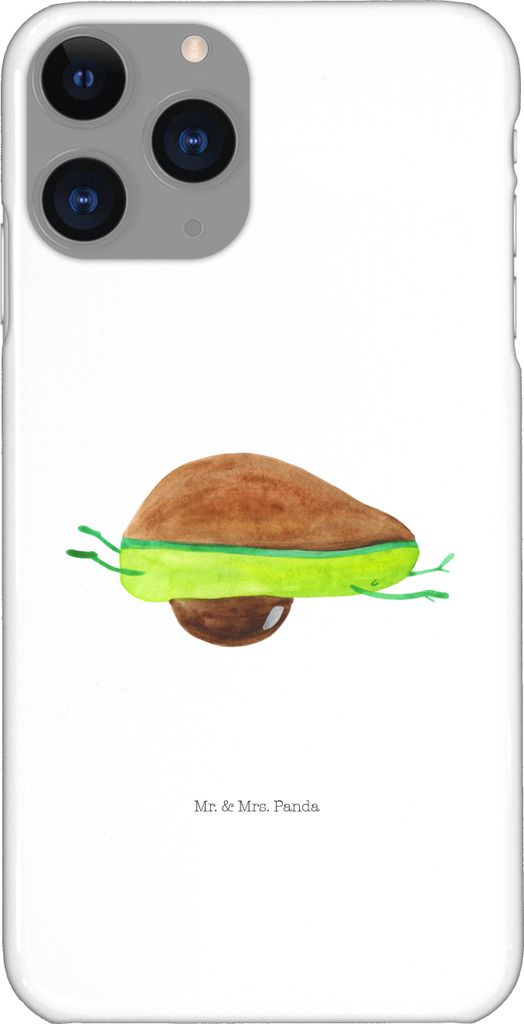 Mr. & Mrs. Panda Iphone 11 Pro Handyhülle Avocado Yoga - Weiß - Geschenk, Humor, Premium Kunststoff, Handy Case, Bauch, Sport, Hilfe, Haha