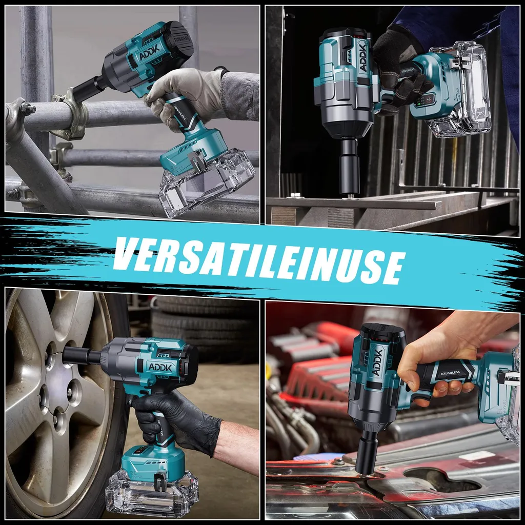 Clé à chocs 21V brushless pour débloquer boulons difficiles et pneus - 3