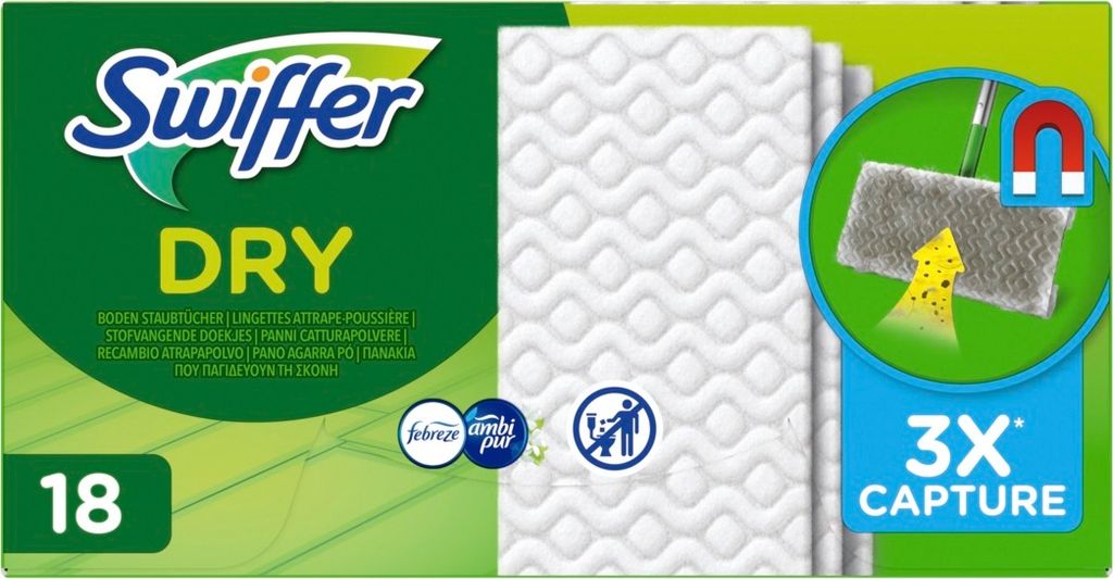 Suche chusteczki do podłóg Swiffer o zapachu Febreze, Zdjęcie produktu 2