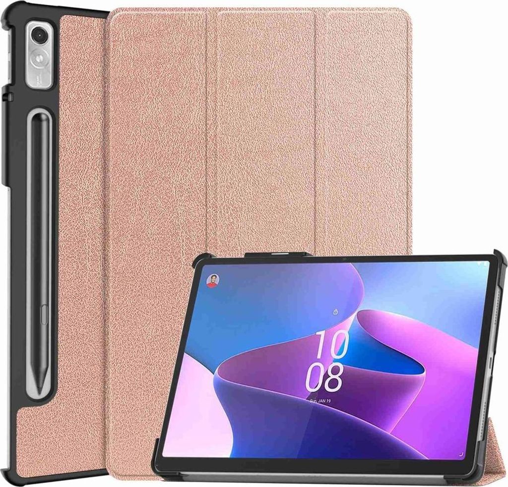Lenovo Tab P11 Pro Gen 2 Hülle - Tri-Fold Ständer Klapphülle mit Schlaf/Wach-Funktion - Roségold