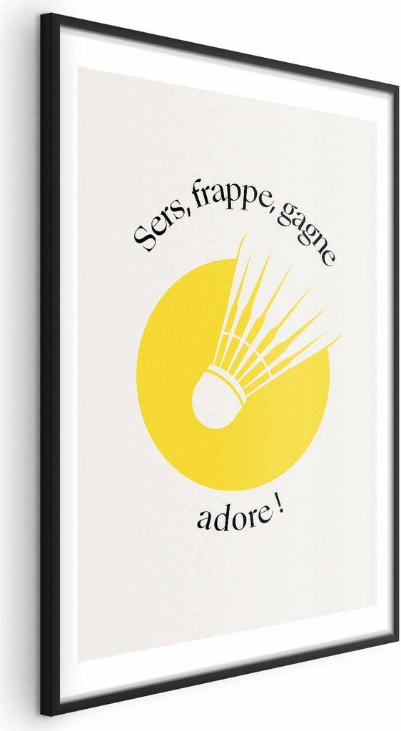 Posterpapier Poster - Shuttlecock Against the Yellow Sun 29.7x42 cm Abstrakt i-B-10058-ao-a