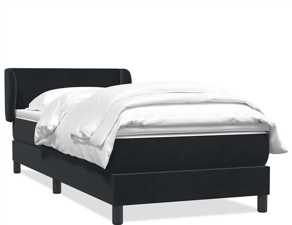 Maison Exclusive - Boxspringbett mit Matratze Schwarz 80x220 cm Samt