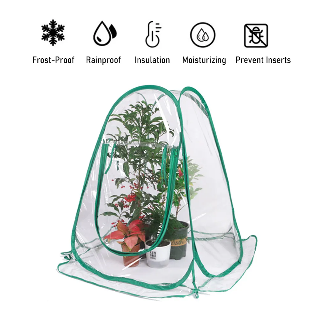 Mini-abri de jardin Pop-Up en PVC - Serre de protection plantes 1m