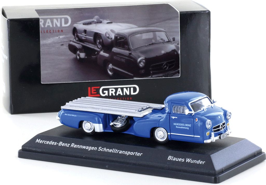 Modellfahrzeug Mercedes Benz Renntransporter »Das blaue Wunder«.