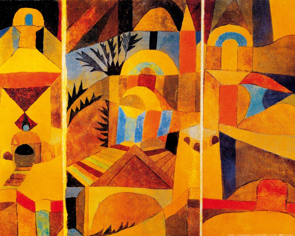 Paul Klee Kunstdruck Bild - Der Tempelgarten, 1920 (40 x 50 cm)