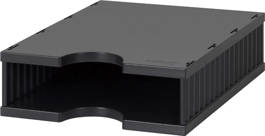 Module de rangement Styrodoc Uno noir pour trier courriers et dossiers