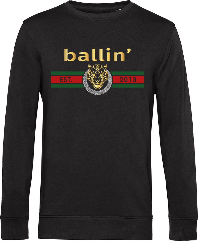 Ballin Est. 2013 Tiger Lines Sweater Schwarz - Große XS
