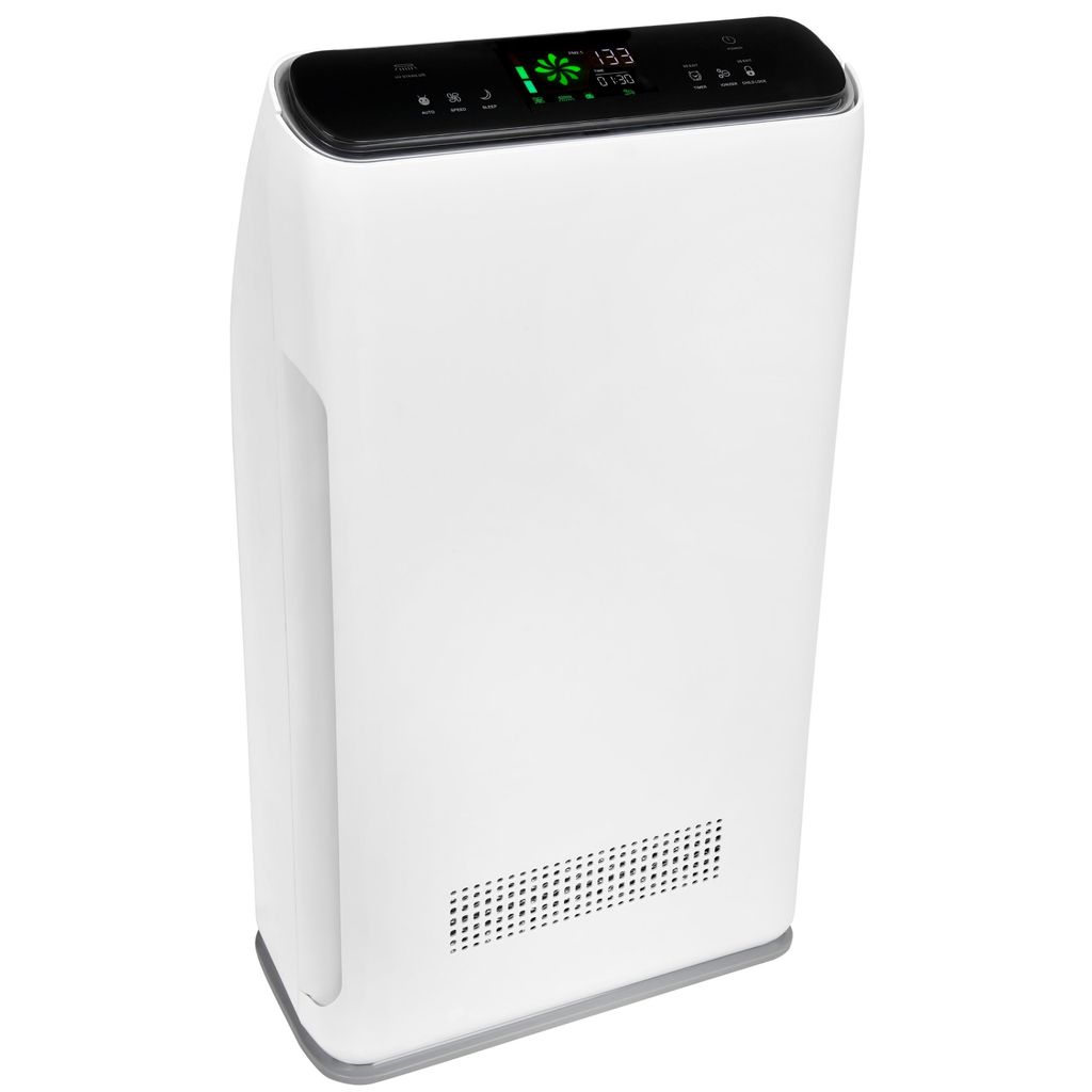 GUTFELS Luftreiniger für Wohnung, 7-Fach-Filtertechnologie, HEPA-13-Filter, inkl. Fernbedienung, für zu 40m² Raumgröße, LR 67014 we