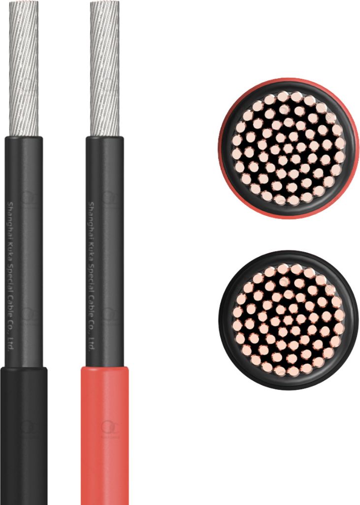 Solarkabel Verlängerungskabel Rot/Schwarz 4 - 6mm² mit Produktbild 4