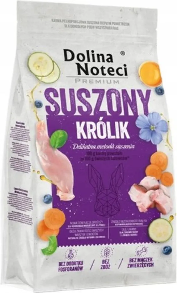 Alimentation Complète Croquettes au Lapin pour Chien Dolina Noteci 9 kg