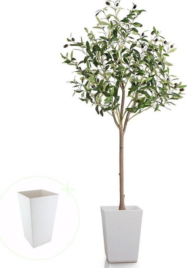 Kunstige Olijfboom Kamerdeko - Natürliche Woonkamerpflanze - 180 cm - Grün