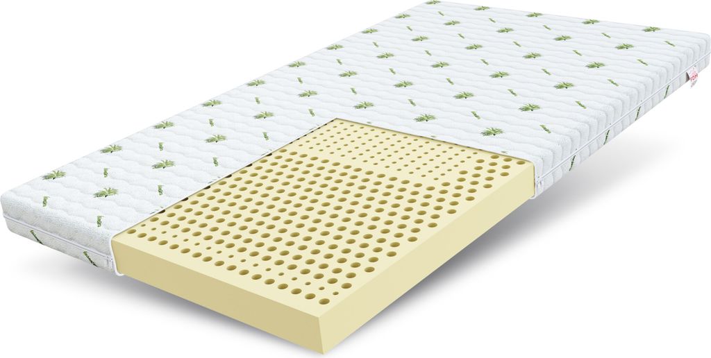 Kindermatratze Babymatratze 70x160 cm UDINE KIDS H2 Höhe ca. 9 cm Latex mit ALOE VERA Bezug
