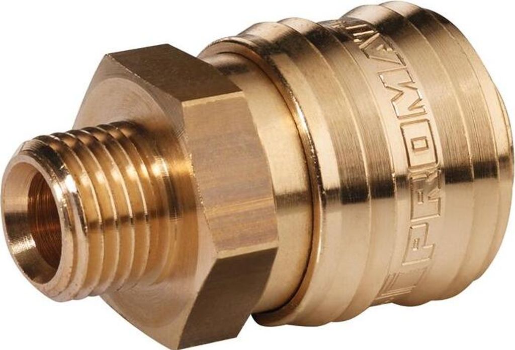 Schnellverschlusskupplung DN 7,2 AG MS blk Gew.G 1/2 Zoll 20,95mm PROMAT