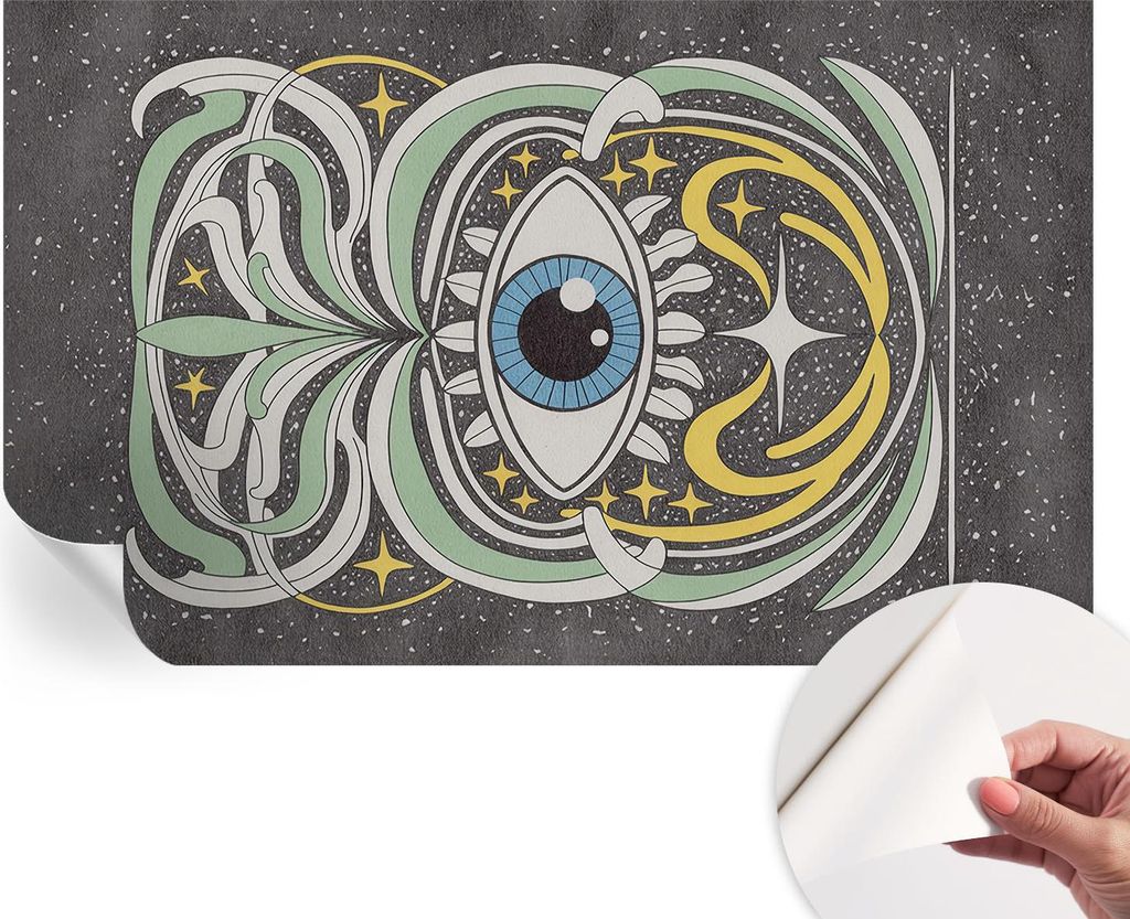 Selbstklebende Wandtapete - Dekorative Tapete für Wohnzimmer - Klebefolie für Wandbilder - Tapetenfolie für Wanddekoration - 416x254 - Symmetris...