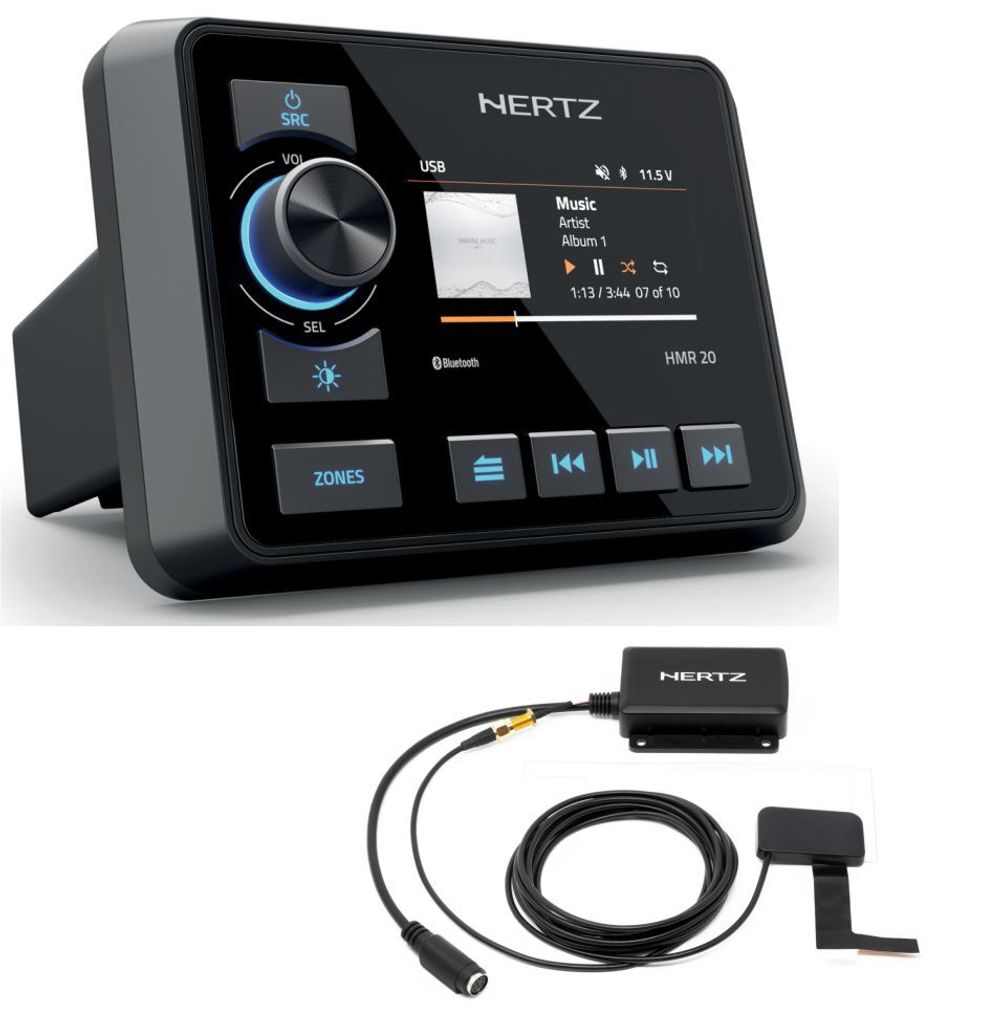 Hertz Marine: Centraline audio HMR 20 con ricevitore DAB+ Immagine del prodotto 