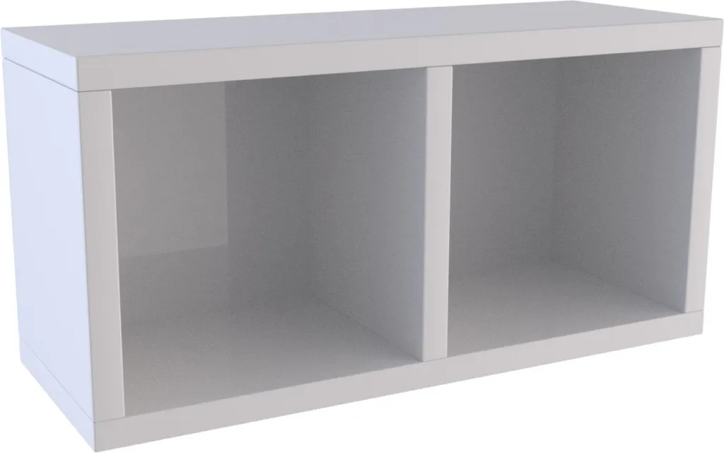 Étagère murale design blanc mat PERSONALYZ DUO 2 niches 40x20x20 cm