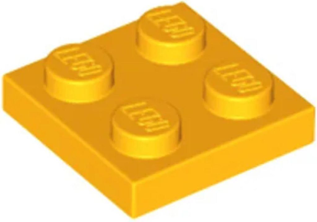 Lego 2x2 Platten 3022 - 1 Stück Helles Hellorange