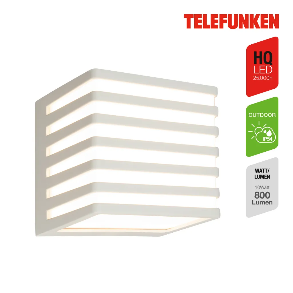 Applique LED Telefunken Design Moderno IP54 Luce Calda Esterni - 2