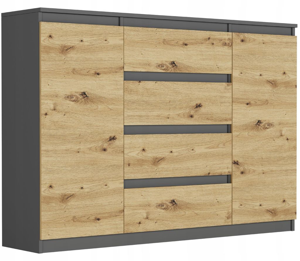 Komoda 140 cm zásuvky dveře skříňka FRAMIRE R-140-S4 Obrázek produktu 